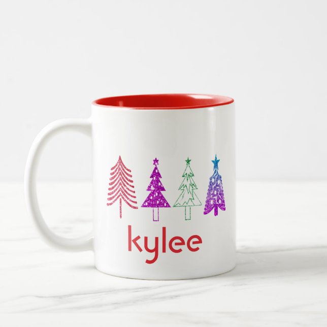 Custom Name Personalised Christmas Mug Gift (Left)