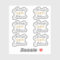 Custom Name Personalised Contour Stickers