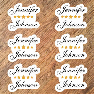 Custom Name Personalised Contour Stickers