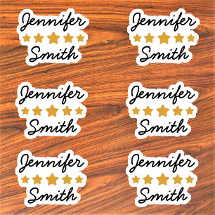 Custom Name Personalised Contour Stickers