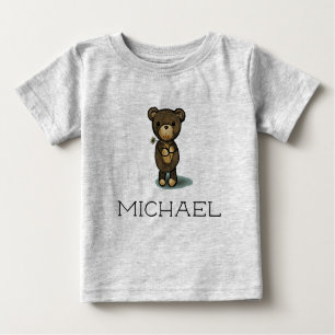 Custom name / Personalised cute teddy bear Baby T-Shirt