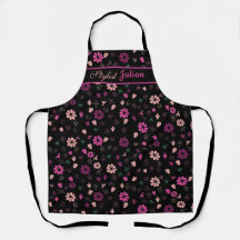 Custom Name Personalised Floral Stylist Apron 