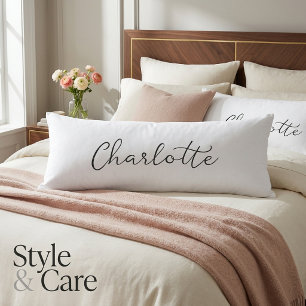 Custom Name Personalised Full Size Comfort White Body Cushion