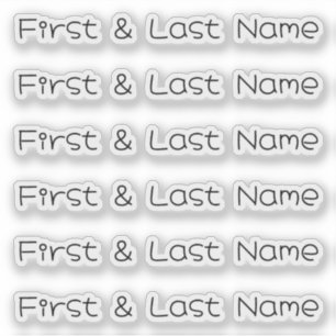 CUSTOM NAME — Personalised Labels Sticker Pack