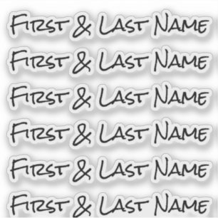 CUSTOM NAME — Personalised Labels Sticker Pack