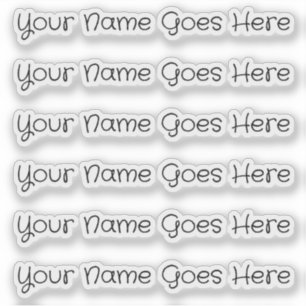 CUSTOM NAME — Personalised Labels Sticker Pack
