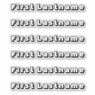 CUSTOM NAME — Personalised Labels Sticker Pack