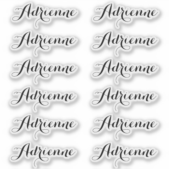 CUSTOM NAME — Personalised Labels Sticker Pack (Front)
