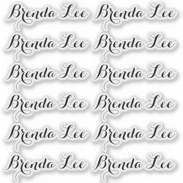 CUSTOM NAME — Personalised Name Labels Stickers (Front)