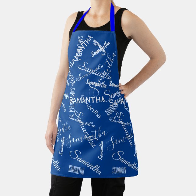 Custom Name Personalised Pattern Repeating Apron (Insitu)