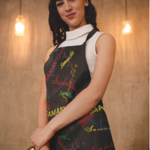 Custom Name Personalised Pattern Repeating Apron