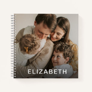 custom name personalised photo notebook