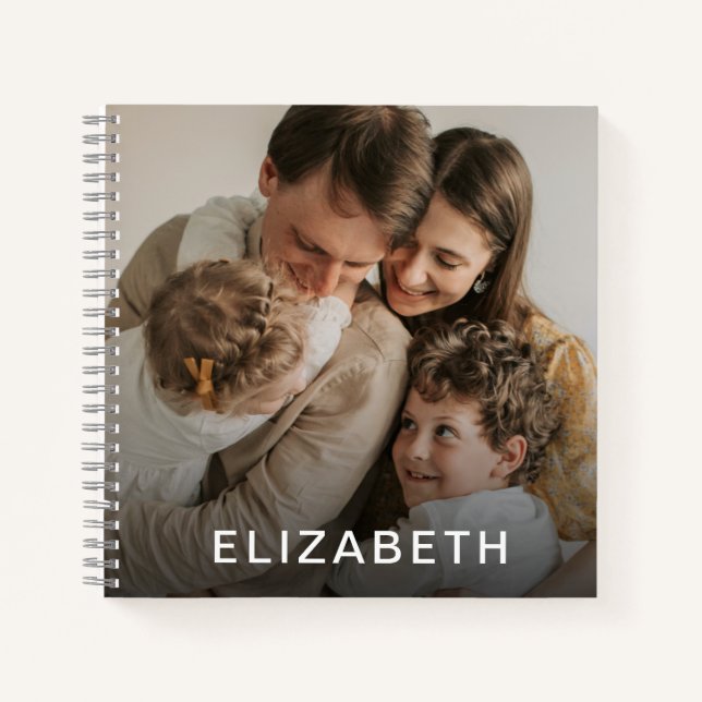 custom name personalised photo notebook (Front)