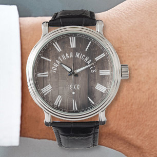 Custom Name Personalised Rustic Farmhouse Watch