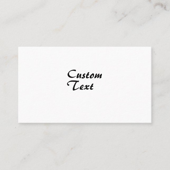 Custom Name Personalised Text   Business Card (Front)
