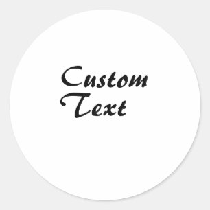 Custom Name Personalised Text Classic Round Sticker