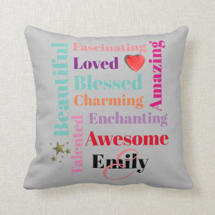 Custom Name Personalised Text Cushion