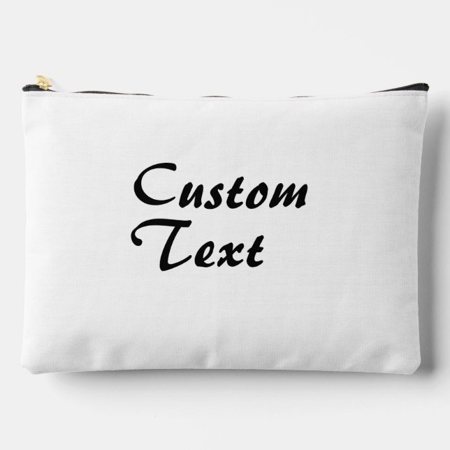 Custom Name Personalised Text Design Your Own Accessory Pouch (Front)