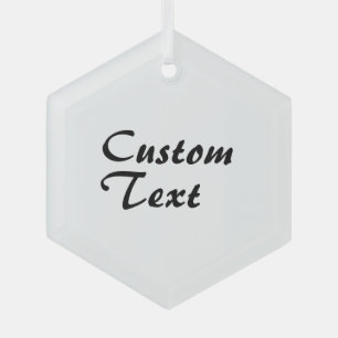 Custom Name Personalised Text Glass Tree Decoration