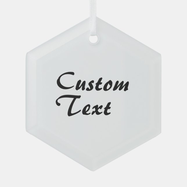 Custom Name Personalised Text  Glass Tree Decoration (Front)