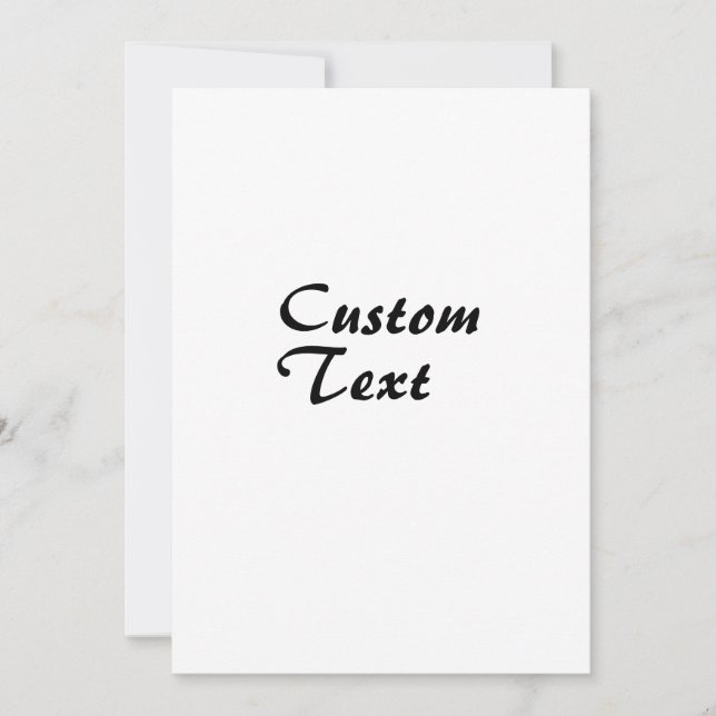 Custom Name Personalised Text   Invitation (Front)