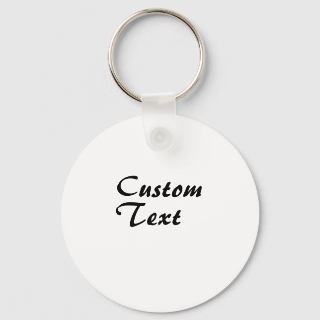 Custom Name Personalised Text  Key Ring (Front)