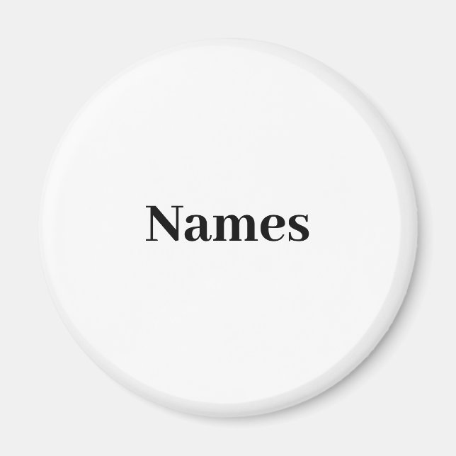 Custom Name Personalised Text Magnet (Front)