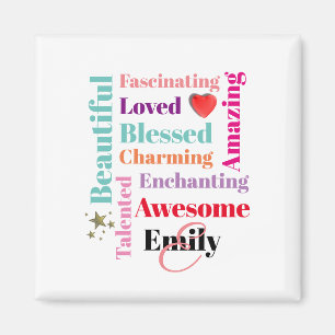 Custom Name Personalised Text Magnet