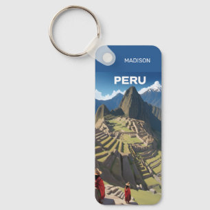 Custom Name Peru Machu Picchu Key Ring