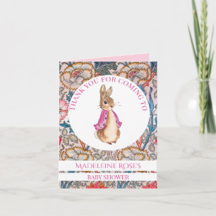 Custom Name Peter the rabbit Baby Shower Thank You Card