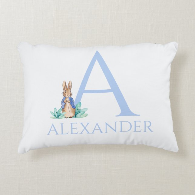 Custom Name Peter the Rabbit Decorative Cushion (Front)