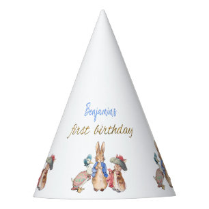 Custom Name Peter the Rabbit First Birthday Party Hat