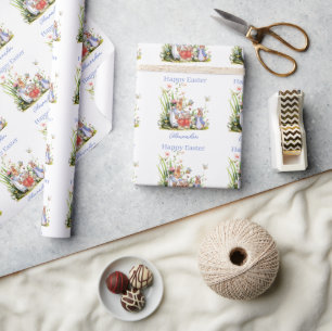Custom Name Peter the rabbit Happy Easter Wrapping Paper
