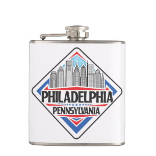 Custom Name Philadelphia Pennsylvania Hip Flask