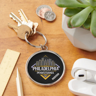 Custom Name Philadelphia Pennsylvania Key Ring
