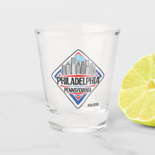 Custom Name Philadelphia Pennsylvania Shot Glass