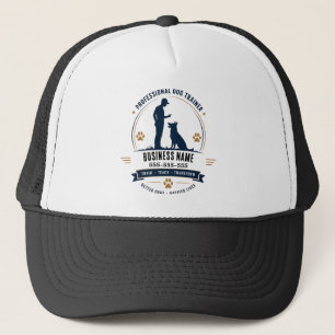 Custom Name & Phone Dog Trainer Trucker Hat