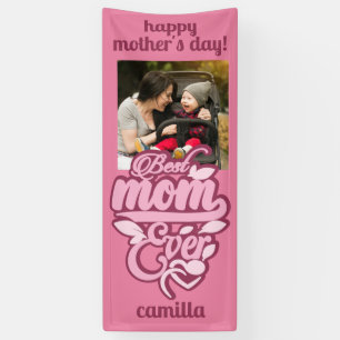 Custom Name & Photo "Best Mum Ever" Banner