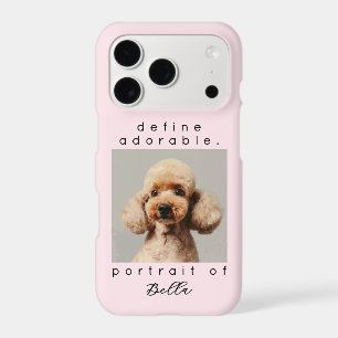 Custom Name Photo Cute Dog Fun Quote Pastel Pink