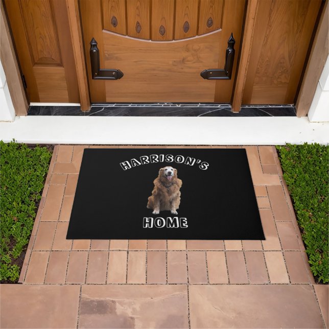 Custom name photo dog cat pet doormat (Outdoor)