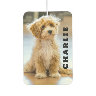 “Custom Name Photo Dog Pet Lover Minimalist Cute Car Air Freshener