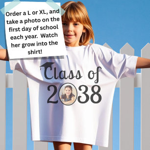 Custom Name, Photo, Handprint Class of 2038 T-Shirt