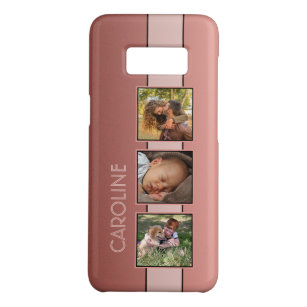 Custom Name Photo On Coral Blush Peach Pink Case-Mate Samsung Galaxy S8 Case