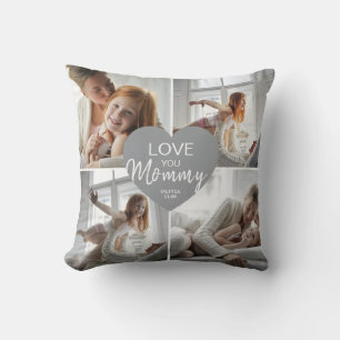 Custom Name Photo Pillow for Mom
