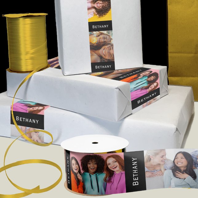 Custom Name Photo Ribbon Satin Ribbon (Creator Uploaded)