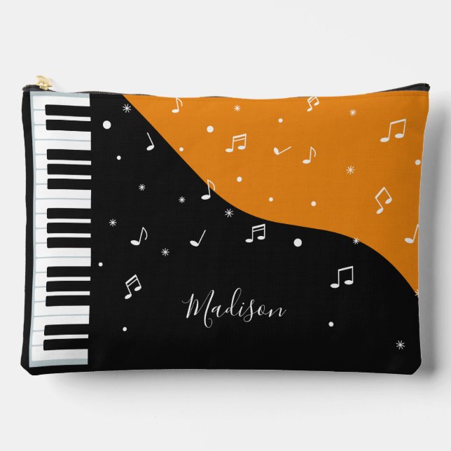 Custom name Piano Music Accessory Pouch (Front)