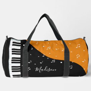Custom name Piano Music Duffle Bag