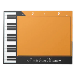 Custom name Piano Music Notepad