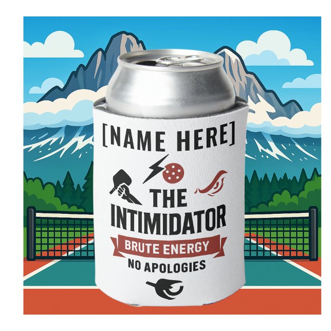 Custom Name Pickleball Intimidator Can Cooler (PICKLEBALL PERSONALIZED NAME CAN COOLER)