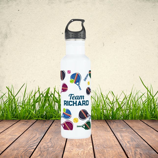 Custom Name Pickleball Sports Team Colourful  710 Ml Water Bottle (Creator Uploaded)